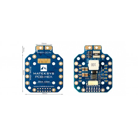 MATEK PDB HEX 7-60V DC - BEC 5A, 5V10V12V