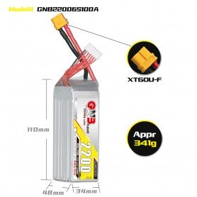 GAONENG GNB 6S 22.2V 2200mAh 100C XT60