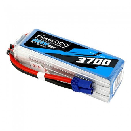 GENS ACE 3700mAh 22.2V 60C 6S1P - EC5 Plug