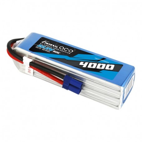 GENS ACE 4000mAh 22.2V 60C 6S1P - EC5 Plug