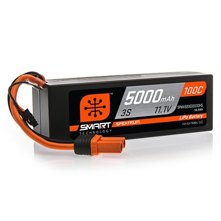 Spektrum 5000mAh 3S 11.1V 100C Smart LiPo Hardcase IC5