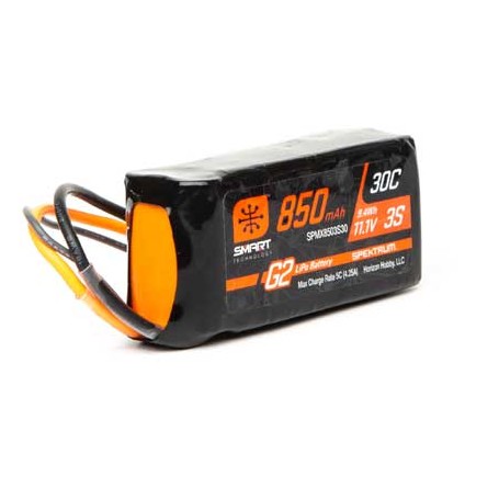 Spektrum 850mAh 3S 11.1V Smart G2 30C IC2