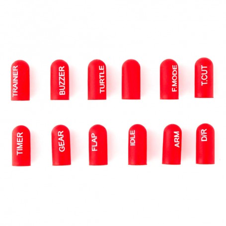12pcs Labeled Silicon Switch Cover Set
