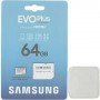 SAMSUNG Micro SDXC UHS-I EVO Plus (UHS-I Class 1, Class 10, A1, Video Class 10, 64 Go, 130 Mo/s)