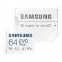 SAMSUNG Micro SDXC UHS-I EVO Plus (UHS-I Class 1, Class 10, A1, Video Class 10, 64 Go, 130 Mo/s)