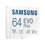 SAMSUNG Micro SDXC UHS-I EVO Plus (UHS-I Class 1, Class 10, A1, Video Class 10, 64 Go, 130 Mo/s)