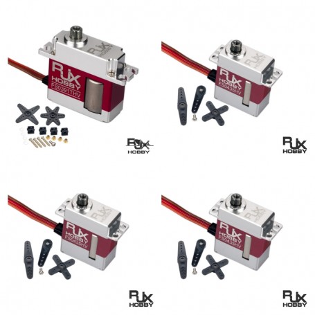 RJX FS0435HV Swashplate Micro Servo (3X) + RJX FS0391THV Tail (1X)