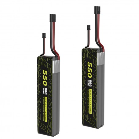 Explorer 550mAh HV 2S 80C Lipo Battery XT30 (2X)