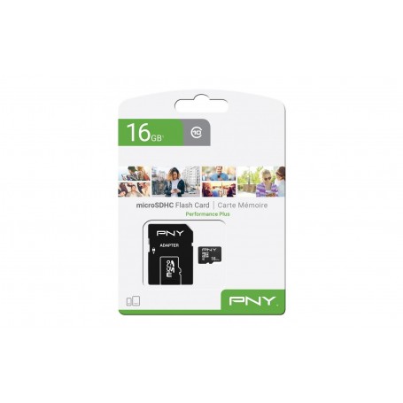 PNY Carte microSDHC Performance Plus 16 GB