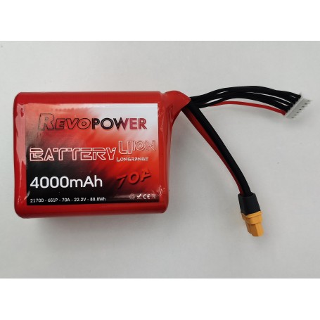 Li-Ion Pack 4000mAh 6S1P EVE21700 70A XT60