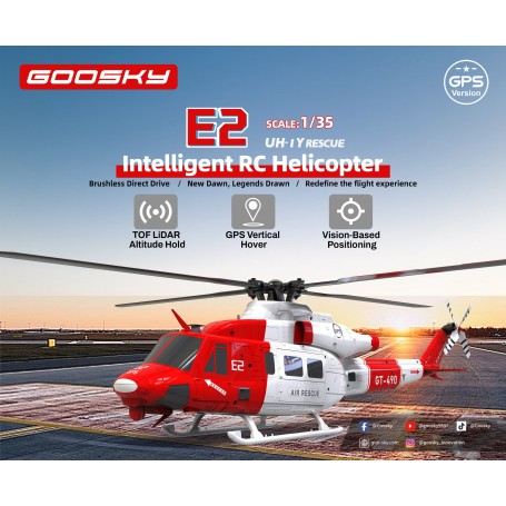 Goosky E2 UH-1Y Air Rescue GPS Helicopter - RTF (Mode 2)