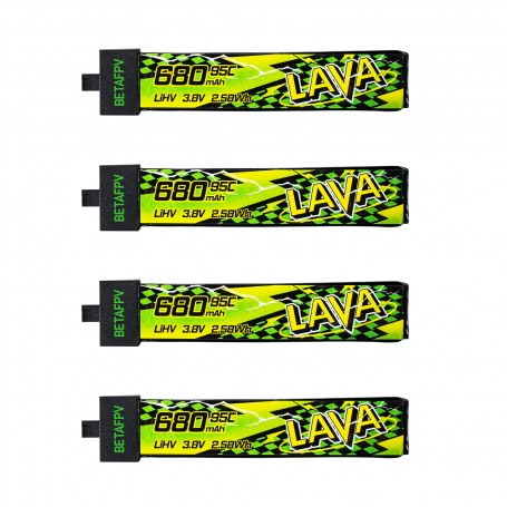 BetaFPV Lava II 680mAh 1S 95C HV (4pcs)