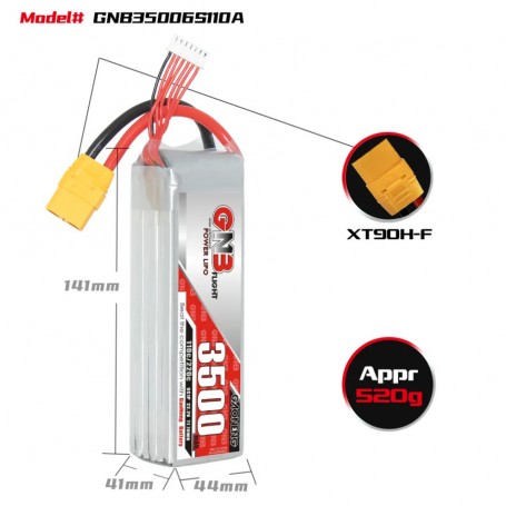GAONENG GNB 6S 22.2V 3500mAh 110C XT90