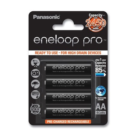 ENELOOP Pro BK-3HCCE 1,2V min. 2450mAh (4 pièces)